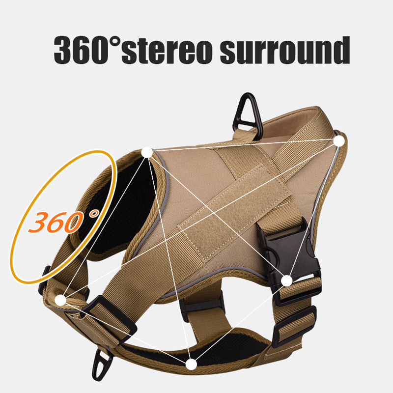 a3Training Tactical Chest Back K9 Pet Chest Harness Vest Type Reflective Dog Rope Explosion-Proof Chest Harness