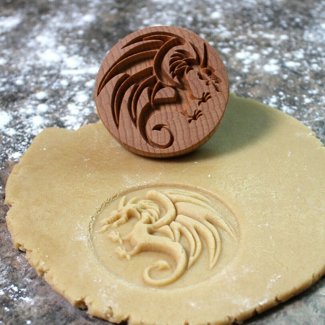 Cookie Embossing Stamp Mold Beech Postmark Stamp Wood Animal Plant Cookie Mold