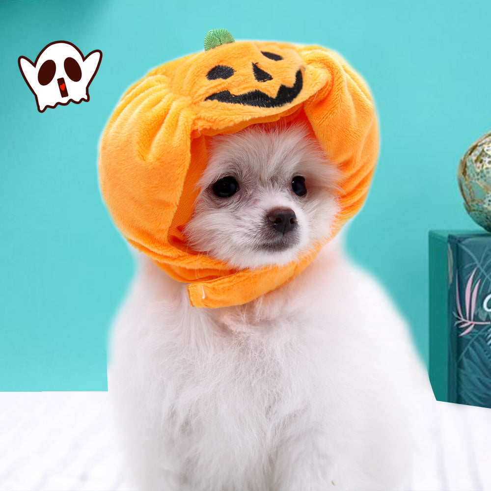 Creative Universal Pet Hat Funny Pumpkin Hat Cat Head Cover Cute Fashion Change Pet Head Wear