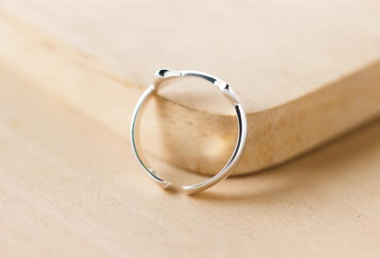 Shuangshuo Silver Plated Fashion Simple Jewelry Lovely Lucky Cat Ring Cute Animal Rings for Women Party Gifts