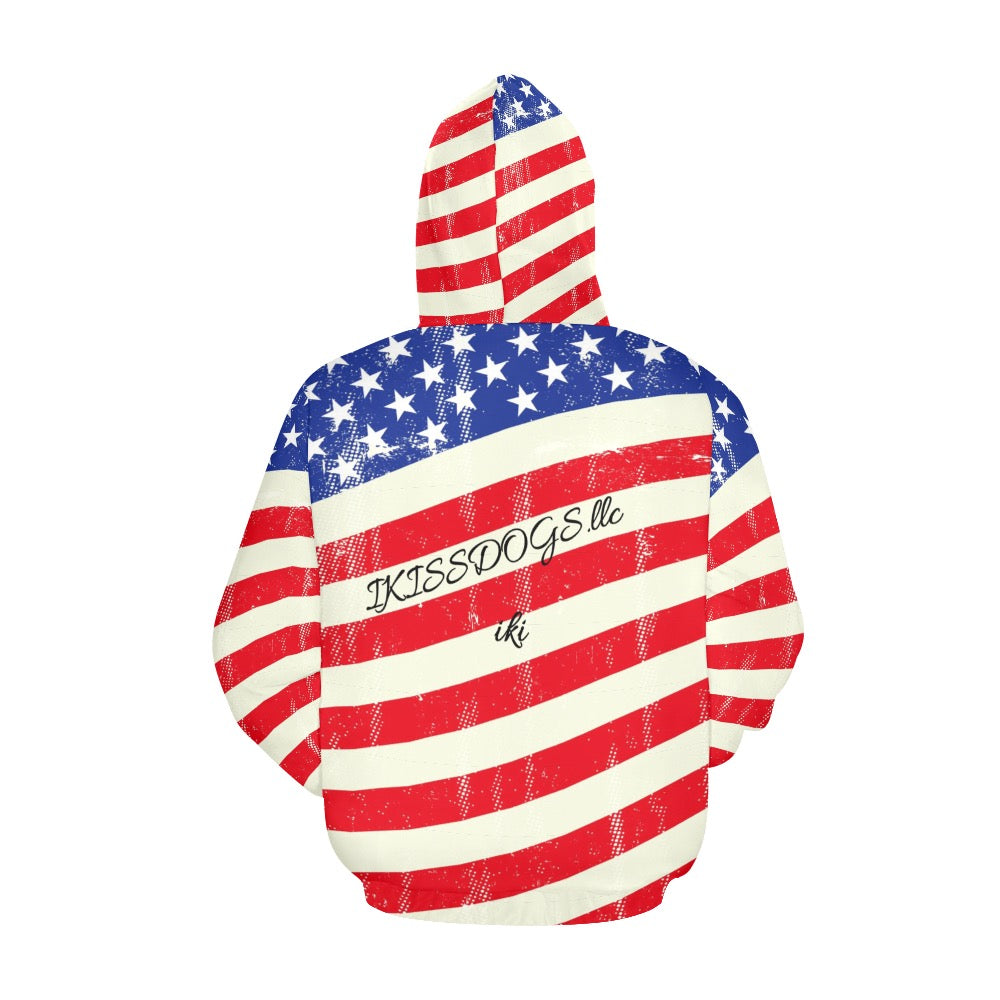 A Women's All Over Print Hoodie (Model H13)