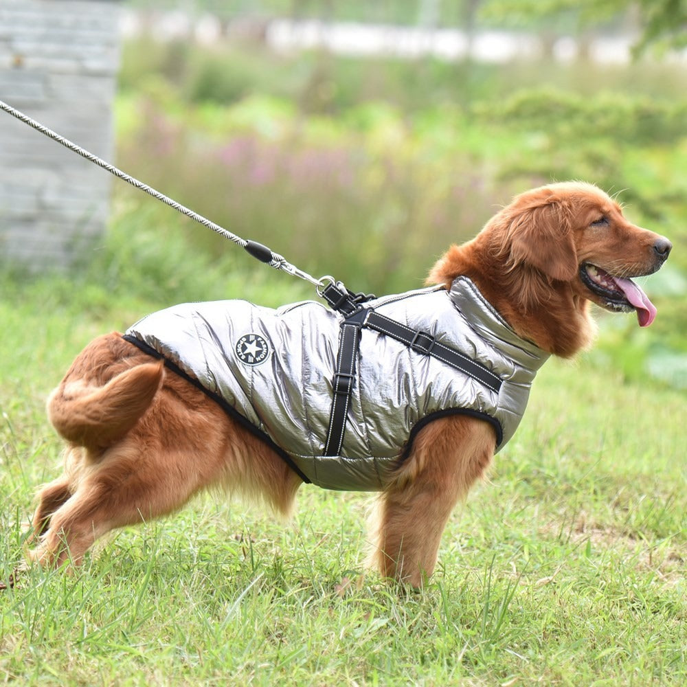 A Autumn And Winter New Pet Clothes Christmas Big Dog Clothes Thickened Warm Dog Cotton Clothes Pet Clothing