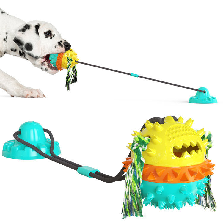 Strong Suction Cup Dog Toy Molar Dog Products Bite Resistant Sound Ball a Pet Products