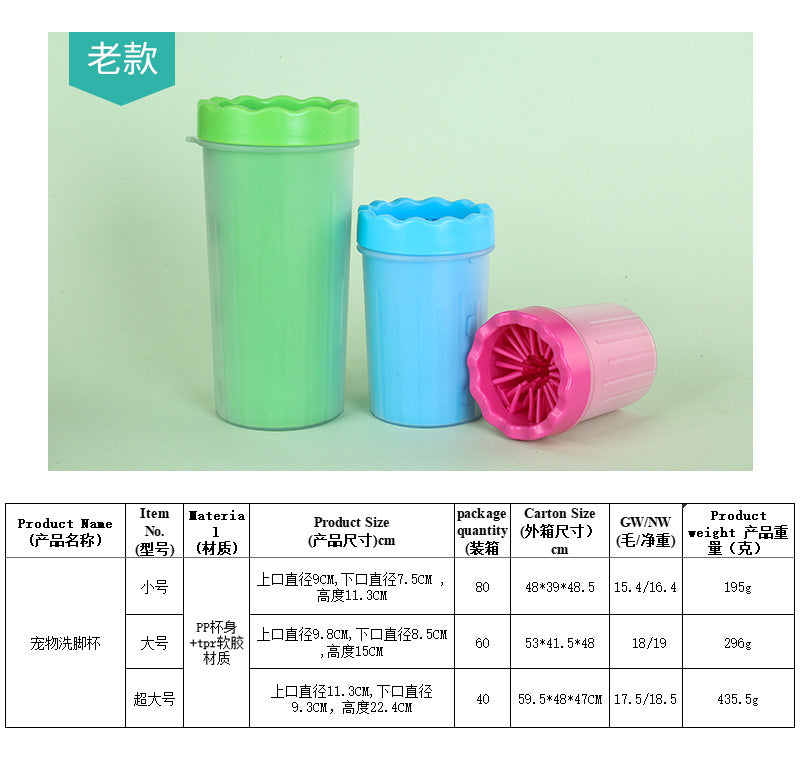 ABC Paw Plunger Pet Paw Cleaner Soft Silicone Foot Cleaning Cup Portable Cats Dogs Paw Clean Brush Home Practical Supplies