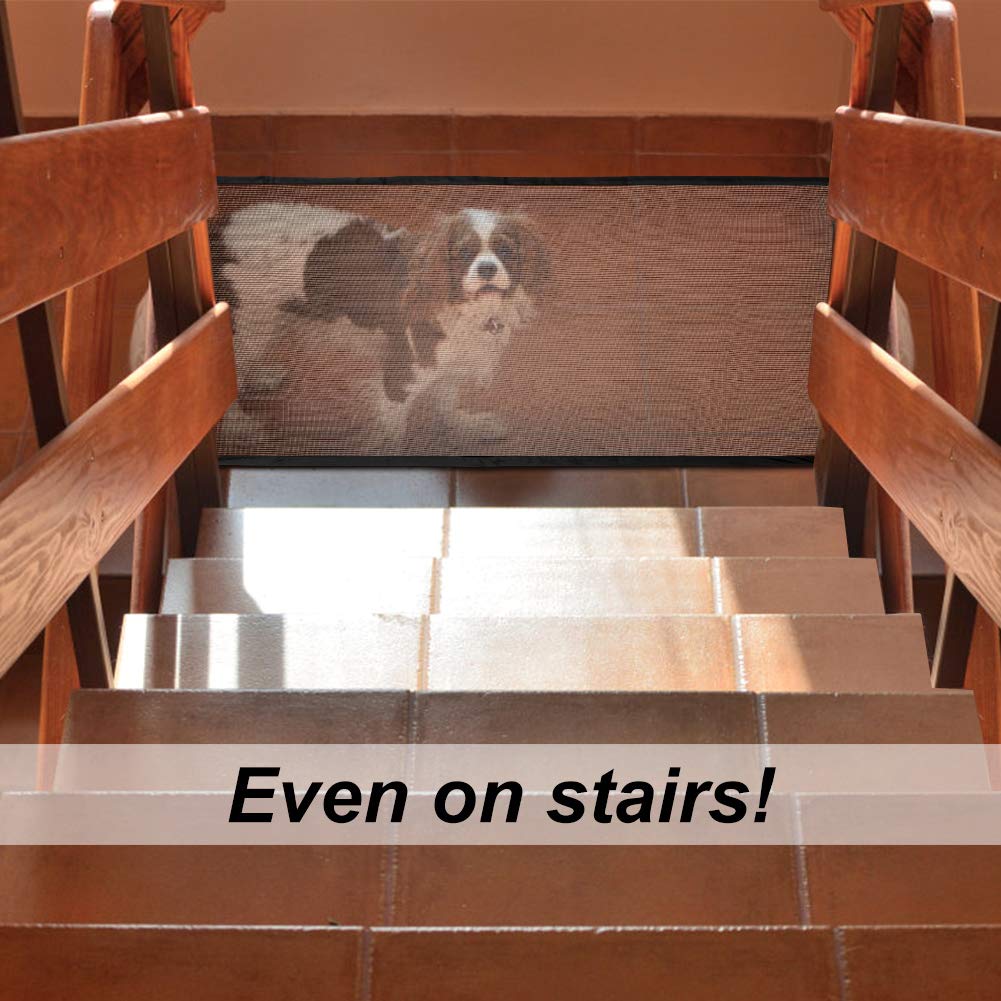 Pet Zipper Barrier Fences Portable Folding Breathable Mesh Dog Gate Pet Separation Guard Isolated Fence Dogs