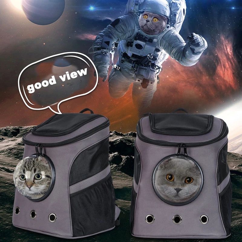 Portable Large Space Pet Dog Backpack Cat With Large Double Shoulder Pet Breathable Bag