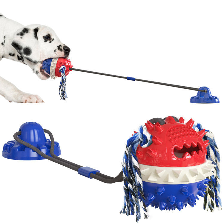 Strong Suction Cup Dog Toy Molar Dog Products Bite Resistant Sound Ball a Pet Products