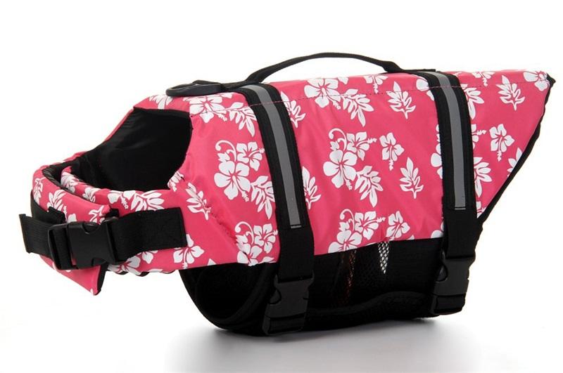 Dog Life Jacket Pet Saver Life Vest Swimming Preserver Dog Puppy Swimwear Surfing Swimming Vest Reflective Stripes