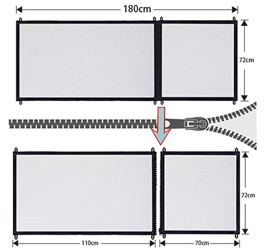 Pet Zipper Barrier Fences Portable Folding Breathable Mesh Dog Gate Pet Separation Guard Isolated Fence Dogs