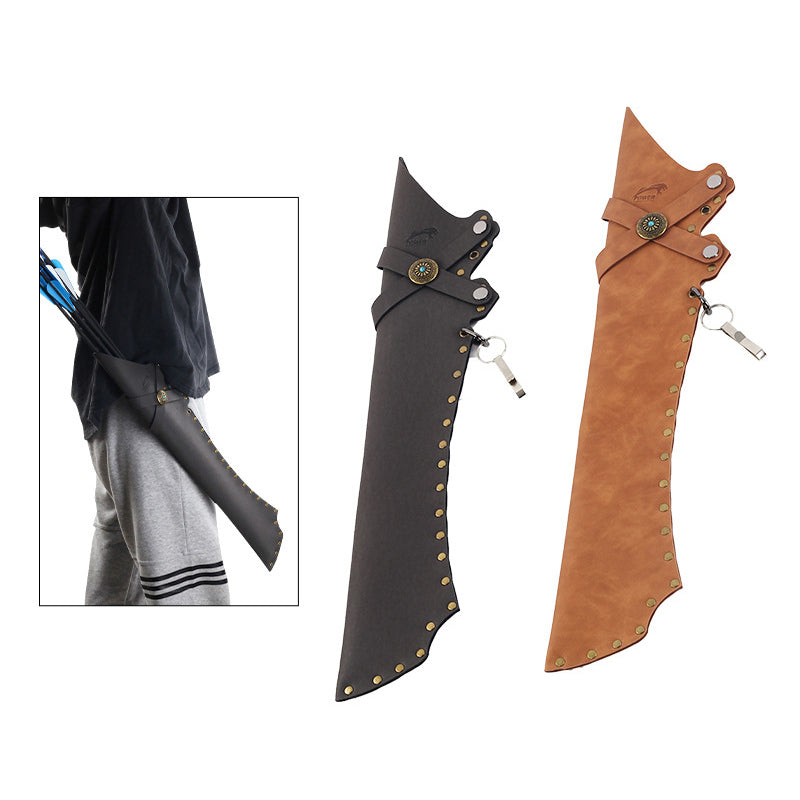 Outdoor Archery Waist Mounted Arrow Pot PU Arrow Bag