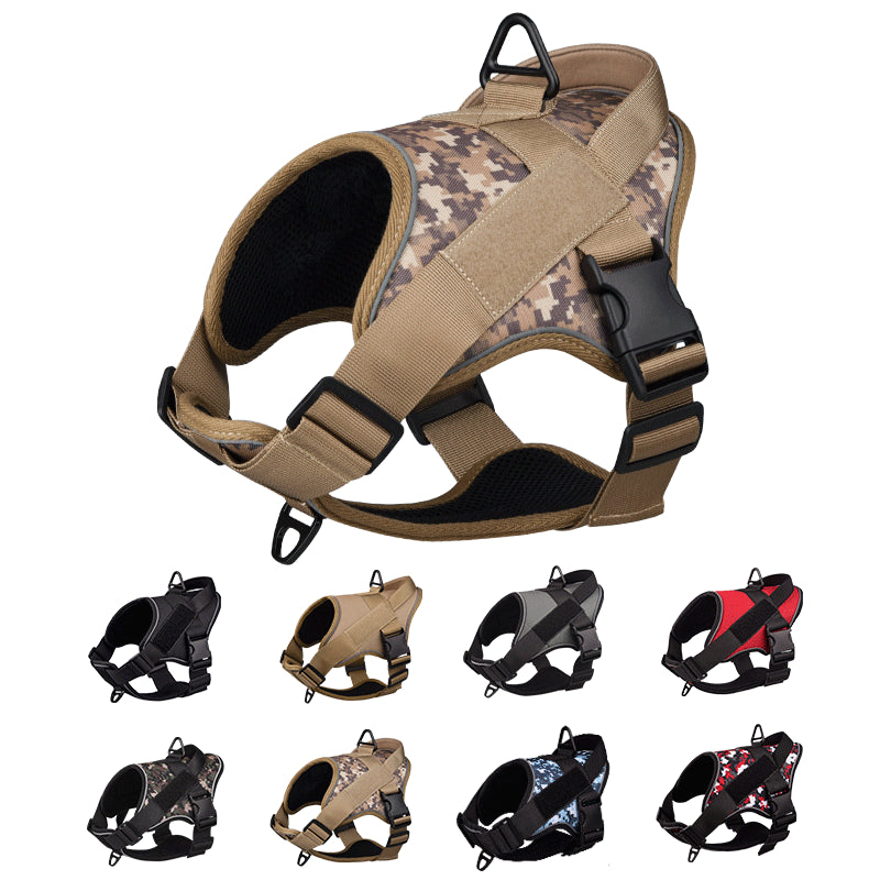 a3Training Tactical Chest Back K9 Pet Chest Harness Vest Type Reflective Dog Rope Explosion-Proof Chest Harness
