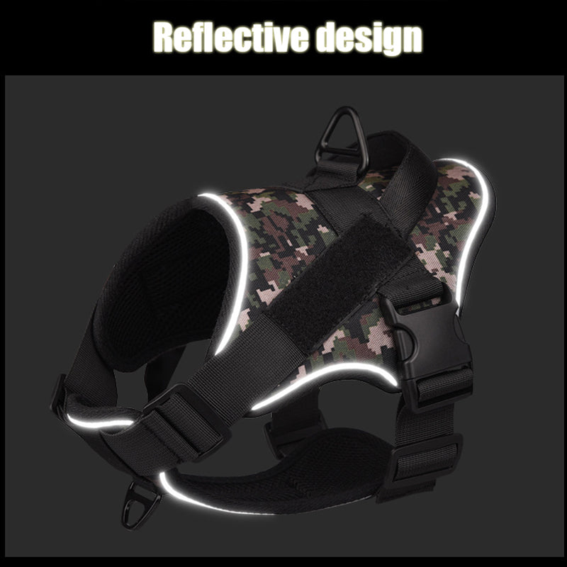 a3Training Tactical Chest Back K9 Pet Chest Harness Vest Type Reflective Dog Rope Explosion-Proof Chest Harness