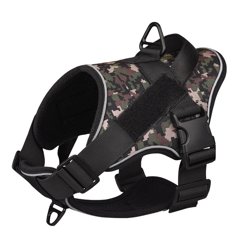 a3Training Tactical Chest Back K9 Pet Chest Harness Vest Type Reflective Dog Rope Explosion-Proof Chest Harness
