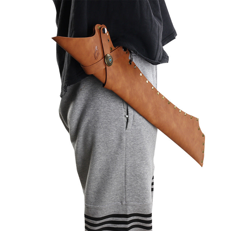 Outdoor Archery Waist Mounted Arrow Pot PU Arrow Bag