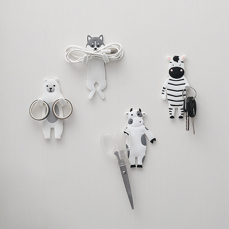 Punch-Free Animal Hook Cute Cute Pet Can Bend Fun Hook Porch Door Behind The Wall Without Trace Storage Sticky Hook