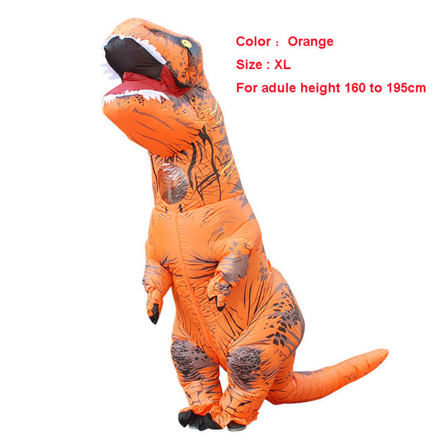 Unique Adult T-REX Inflatable Costume Christmas Cosplay Dinosaur Animal Jumpsuit Halloween Costume for Women Men