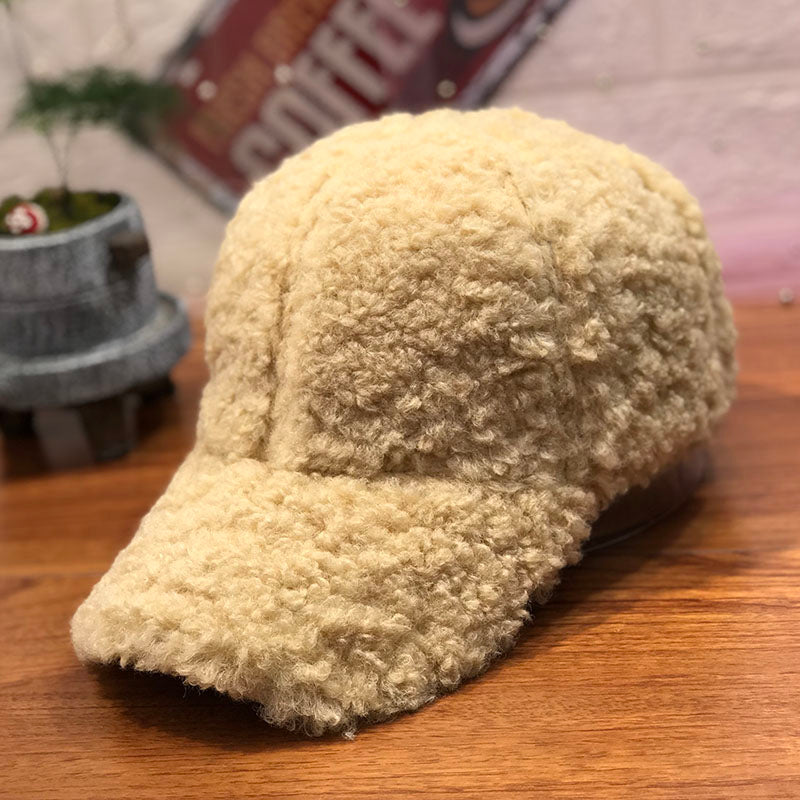 New Casual Outdoor Warm Winter Cap Girl Women Adjustable Animal Pattern Faux Fur Baseball Cap Cotton Hip-Hop Hat Visor 55-58cm