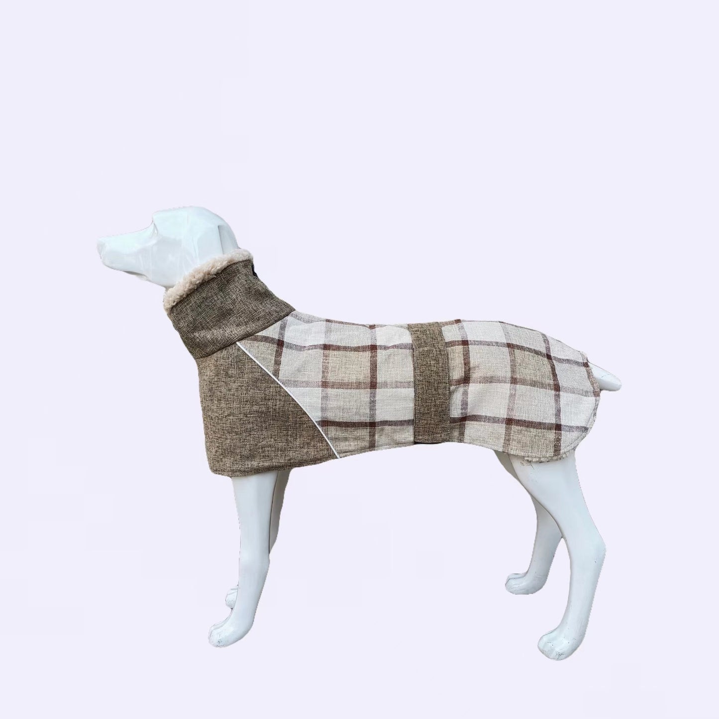 Pet Clothes Autumn And Winter New Plaid Jacket Cold Cotton Coat Pet Supplies