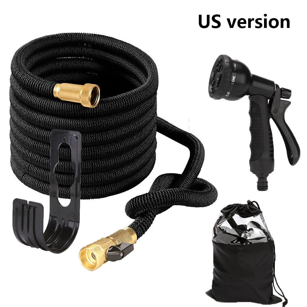 25Ft-100Ft Garden Hose Expandable Magic Flexible Water Hose (EU、US Version) Hose Plastic Hoses Pipe With Spray Gun To Watering