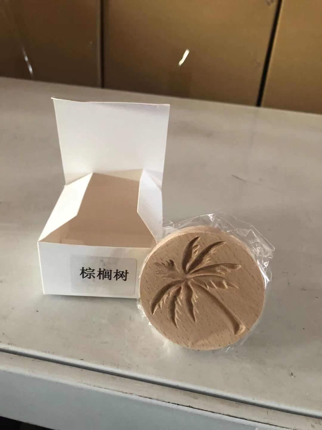 Cookie Embossing Stamp Mold Beech Postmark Stamp Wood Animal Plant Cookie Mold