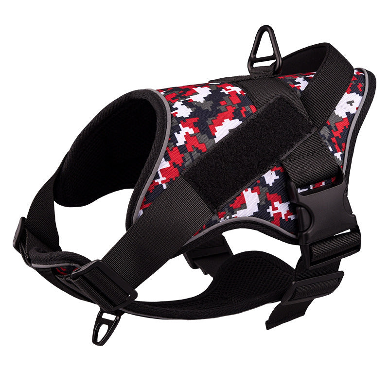 a3Training Tactical Chest Back K9 Pet Chest Harness Vest Type Reflective Dog Rope Explosion-Proof Chest Harness