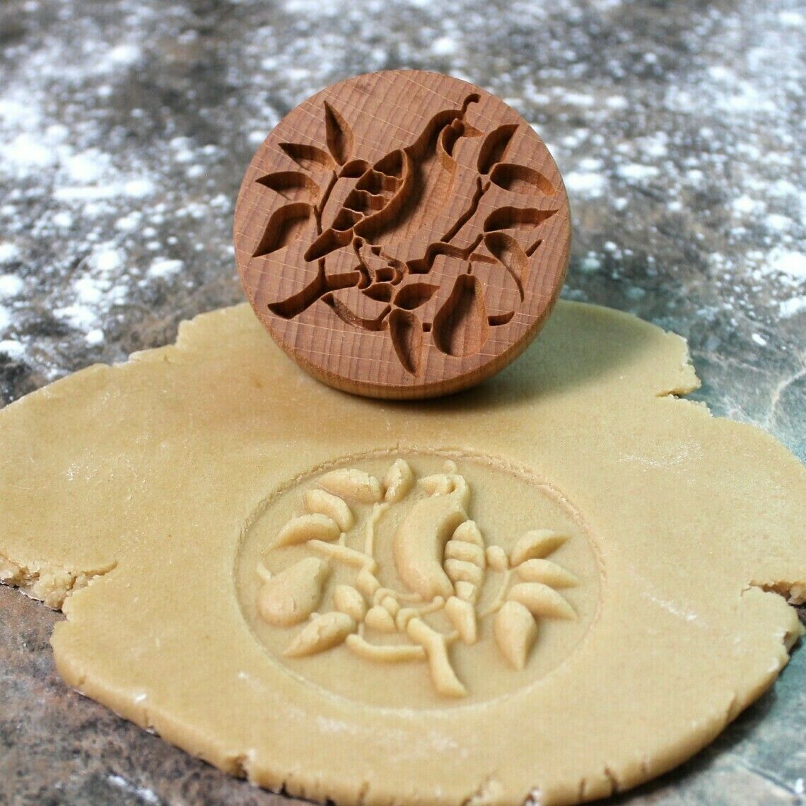 Cookie Embossing Stamp Mold Beech Postmark Stamp Wood Animal Plant Cookie Mold
