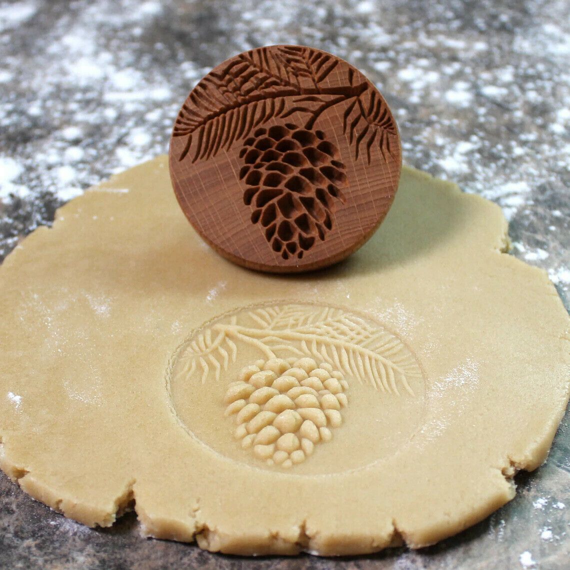 Cookie Embossing Stamp Mold Beech Postmark Stamp Wood Animal Plant Cookie Mold