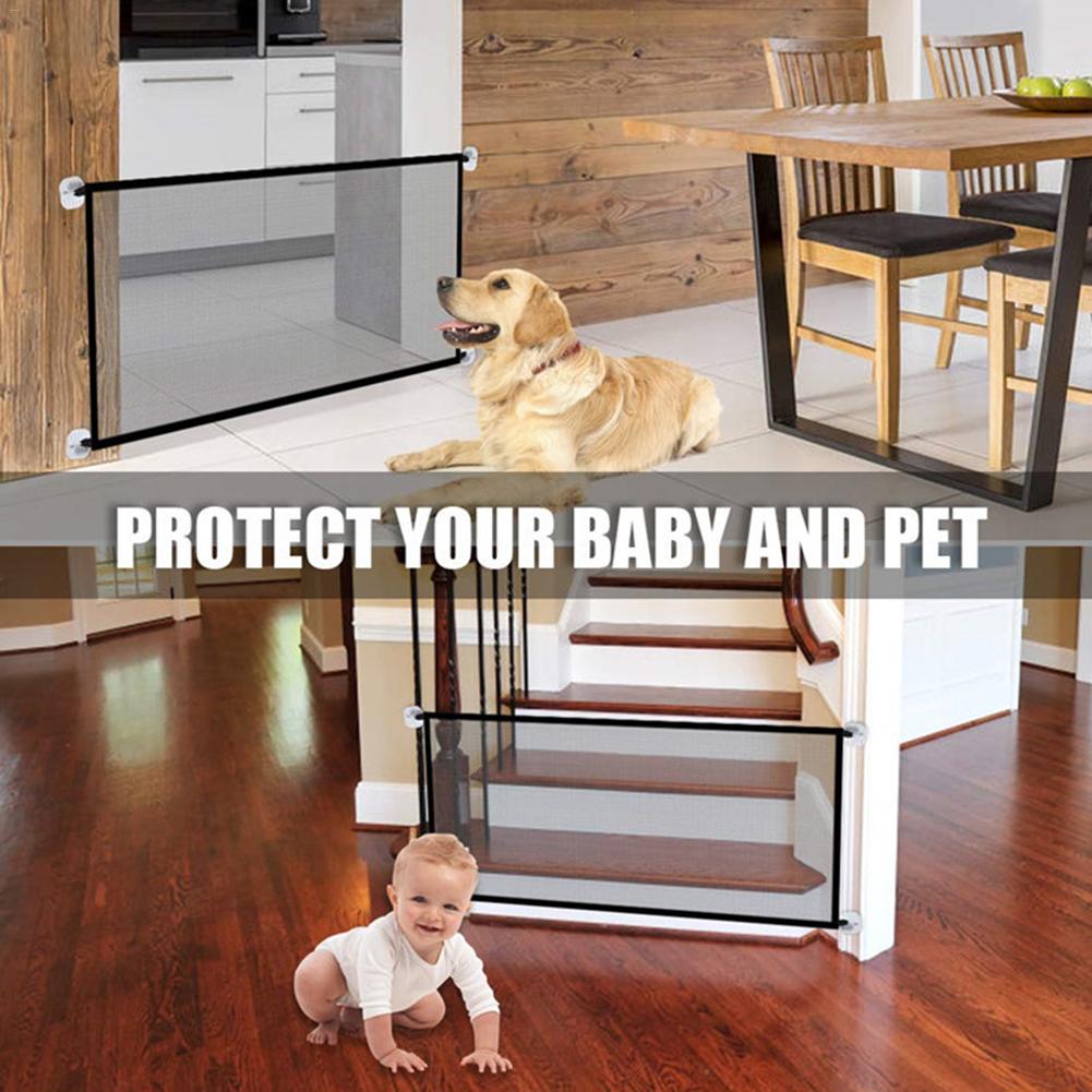 Pet Zipper Barrier Fences Portable Folding Breathable Mesh Dog Gate Pet Separation Guard Isolated Fence Dogs