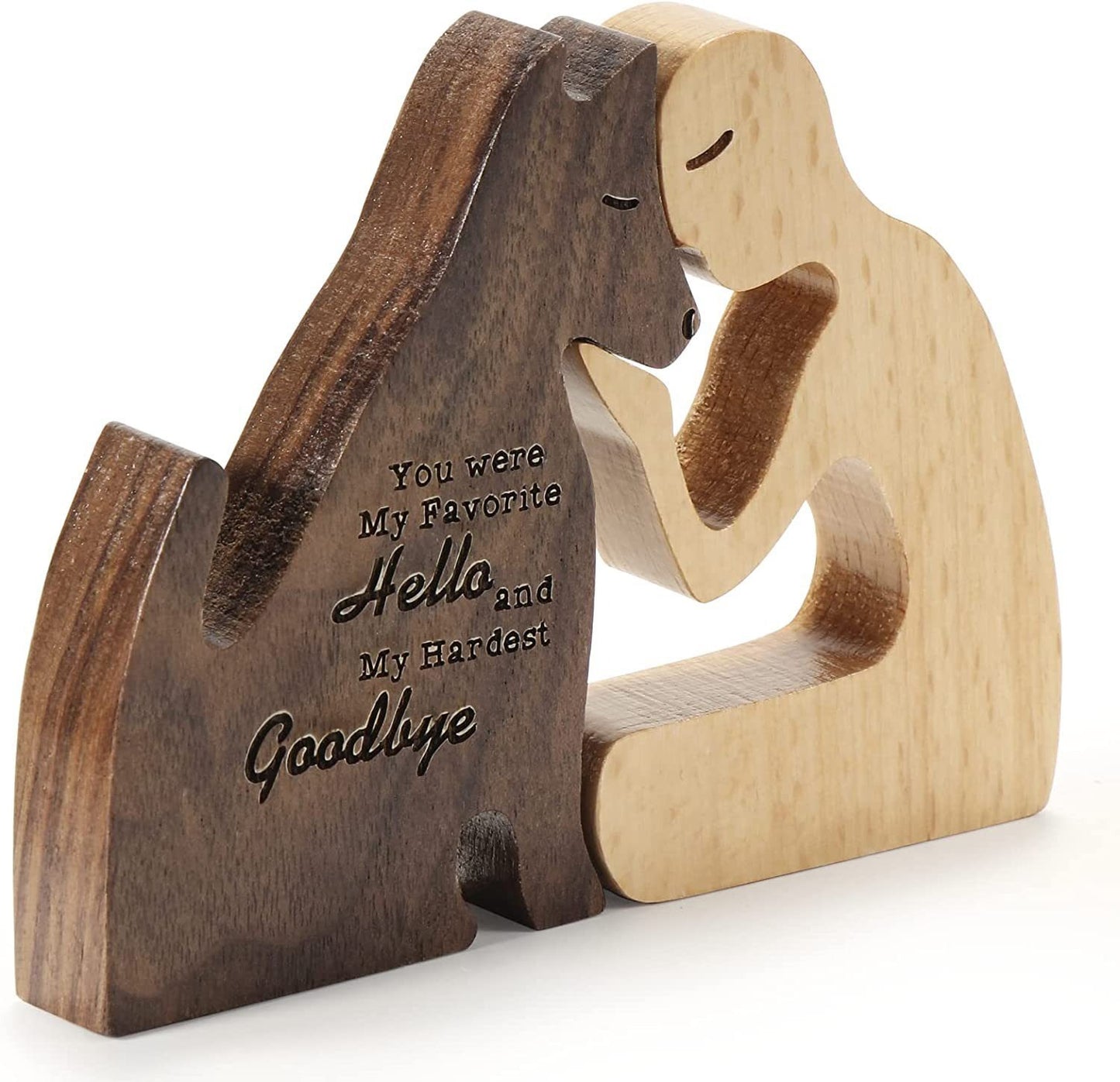 wooden dog and family member ornaments animal decorations creative desktop decoration custom children toys
