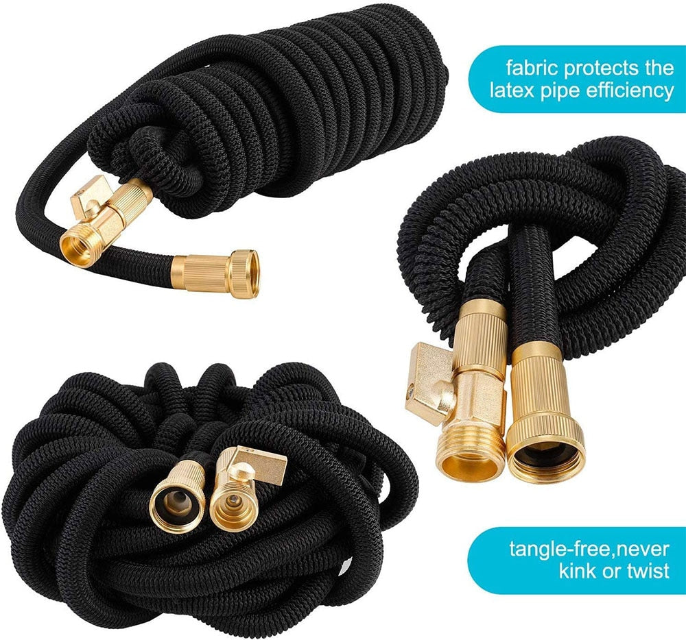 25Ft-100Ft Garden Hose Expandable Magic Flexible Water Hose (EU、US Version) Hose Plastic Hoses Pipe With Spray Gun To Watering