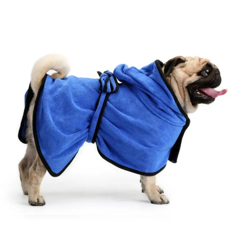 Pet Bath Towel Dog Bathrobe XS-XL For Small Medium Large Dogs Super Absorbent Pet Drying Towel Dog Towel Pet Supplies
