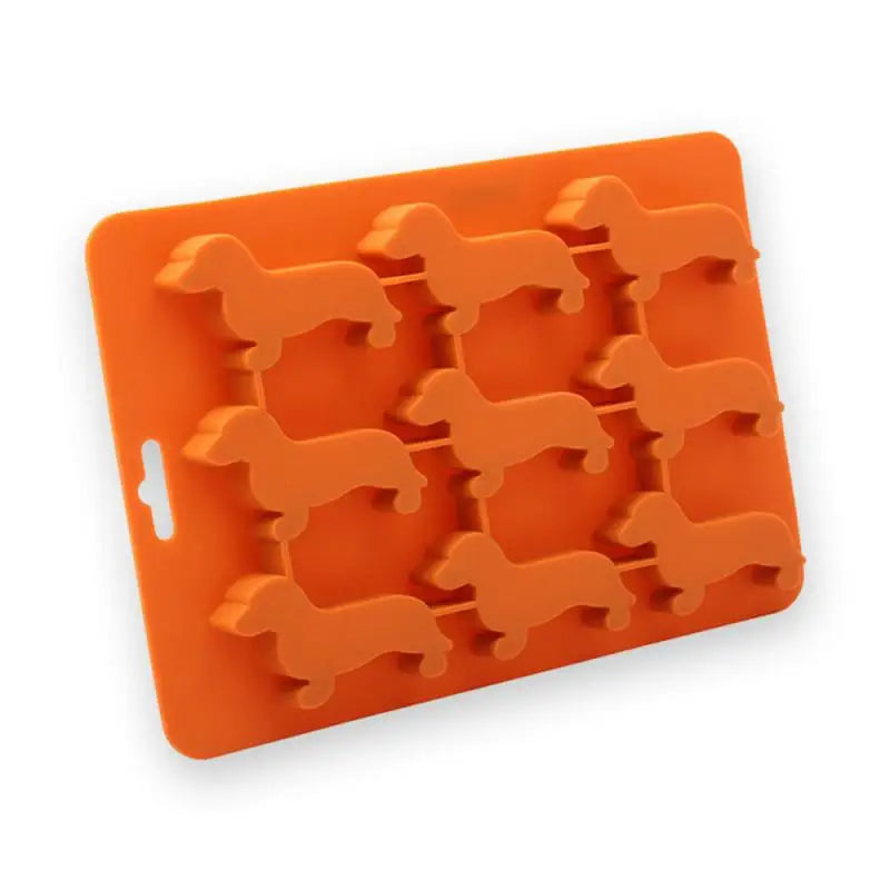 Kitchen Creative Silicone Dachshund Puppy Shaped Ice Cube Chocolate Cookie Mold DIY Home Ice Tray Kitchen Tools Dropshipping
