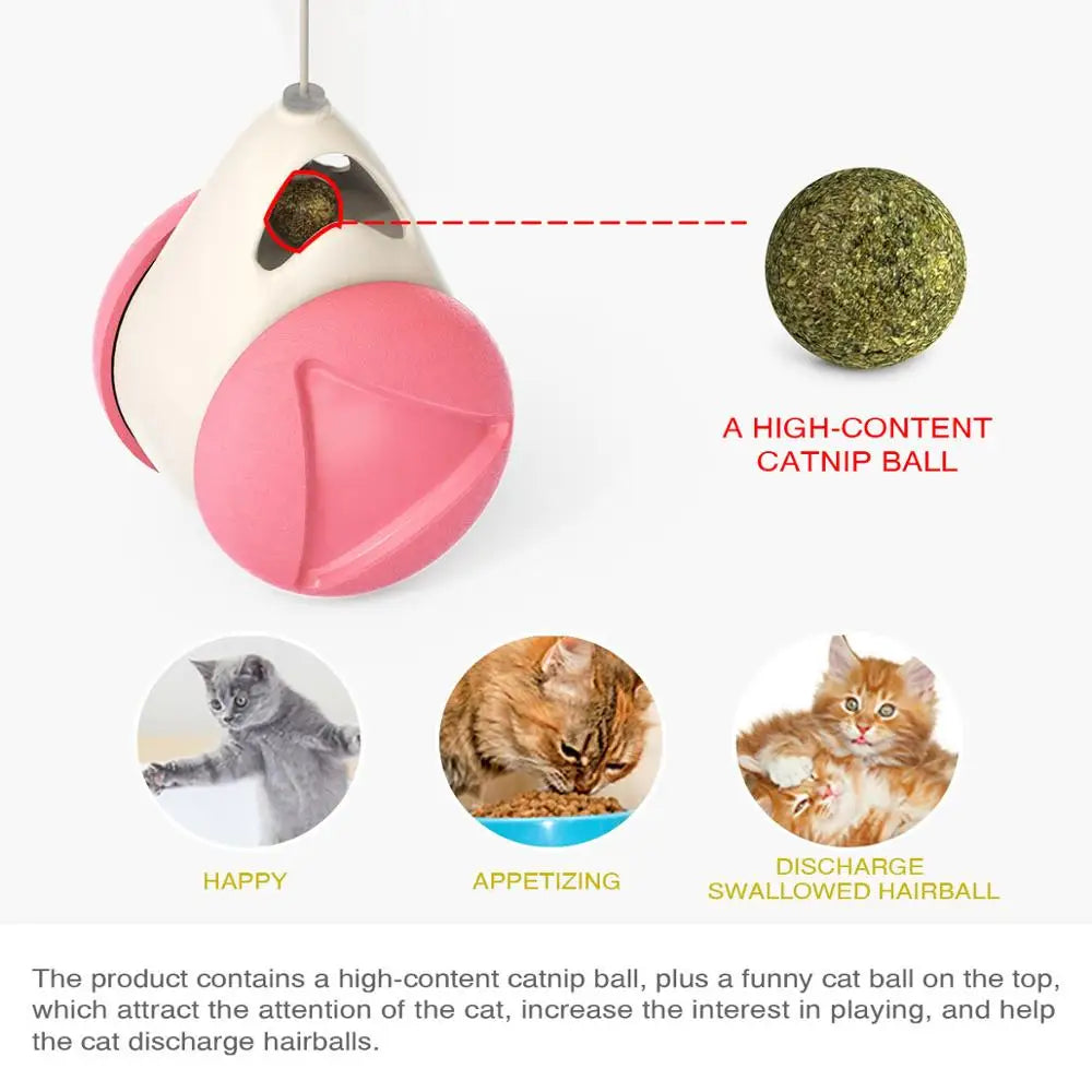 Pet cat Toys Feather Ball toys animal automatic Tease the cat stick Balancecar Cats play by themselves Pets