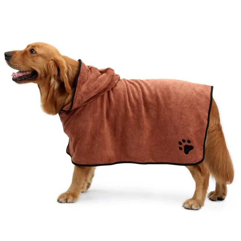 Pet Bath Towel Dog Bathrobe XS-XL For Small Medium Large Dogs Super Absorbent Pet Drying Towel Dog Towel Pet Supplies
