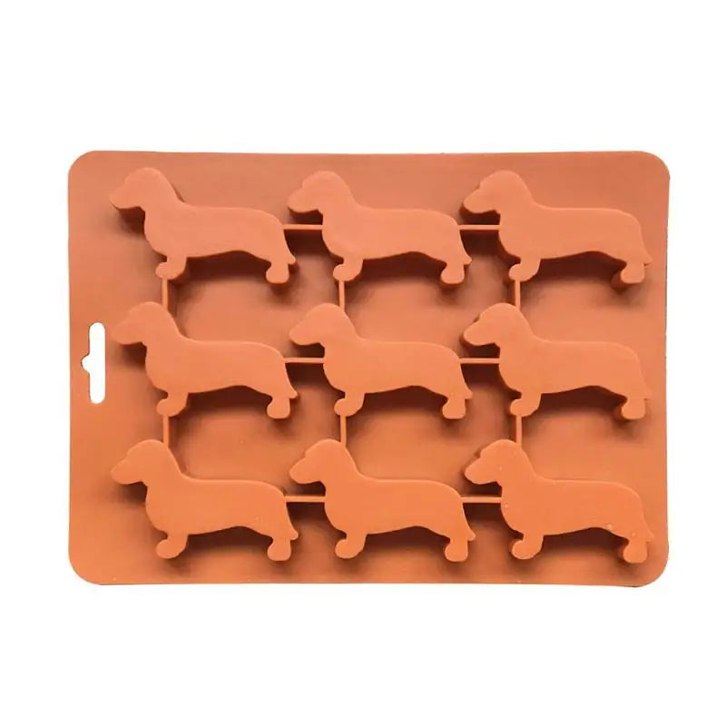 Kitchen Creative Silicone Dachshund Puppy Shaped Ice Cube Chocolate Cookie Mold DIY Home Ice Tray Kitchen Tools Dropshipping