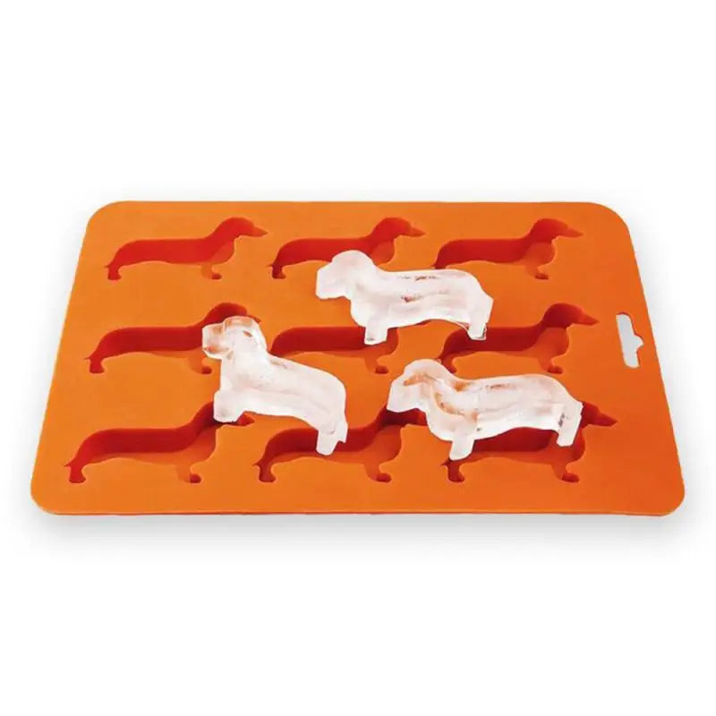 Kitchen Creative Silicone Dachshund Puppy Shaped Ice Cube Chocolate Cookie Mold DIY Home Ice Tray Kitchen Tools Dropshipping