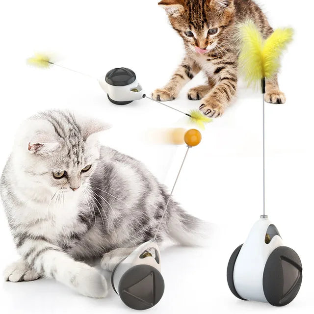 Pet cat Toys Feather Ball toys animal automatic Tease the cat stick Balancecar Cats play by themselves Pets