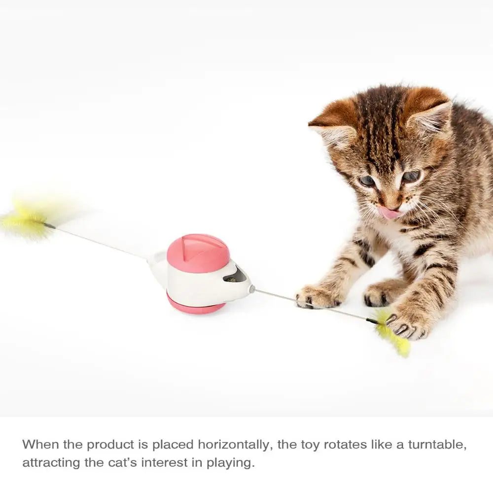 Pet cat Toys Feather Ball toys animal automatic Tease the cat stick Balancecar Cats play by themselves Pets