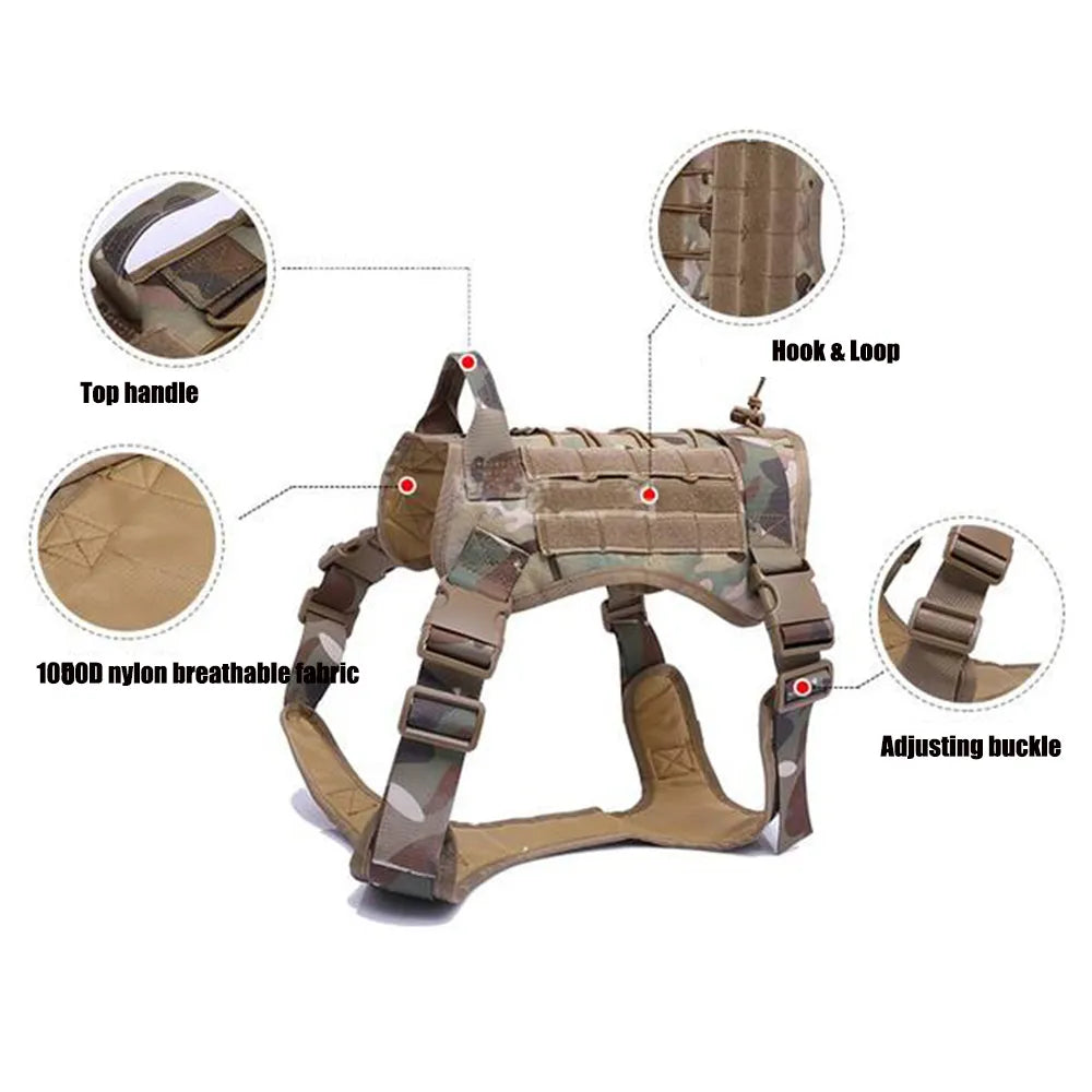 A12Tactical Dog Vest Breathable Military Dog Clothes