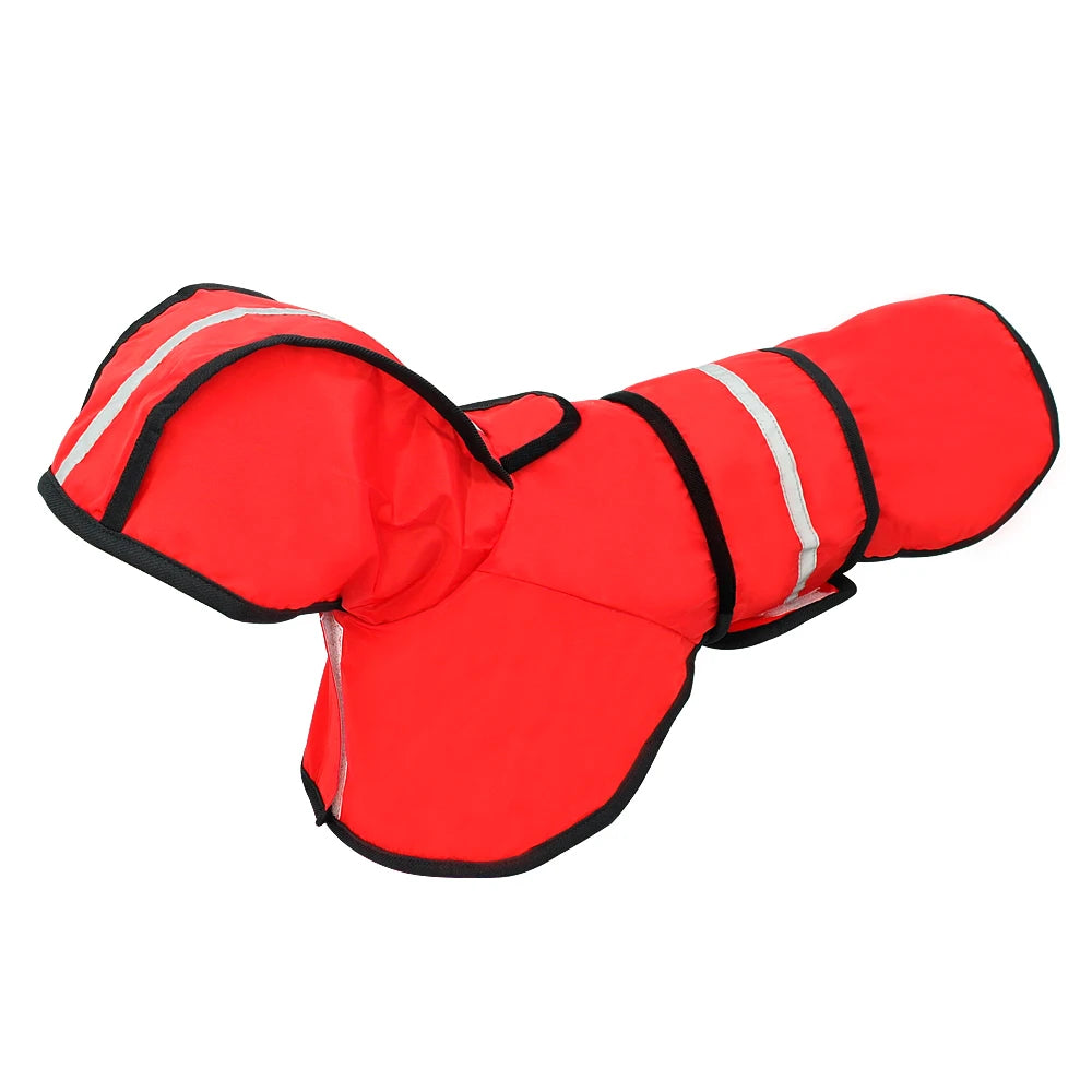 Reflective Dog Raincoat Dog Rain Jacket Waterproof Pet Coat Hoodies Jumpsuit For Small Medium Large Dogs French Bulldog S-2XL