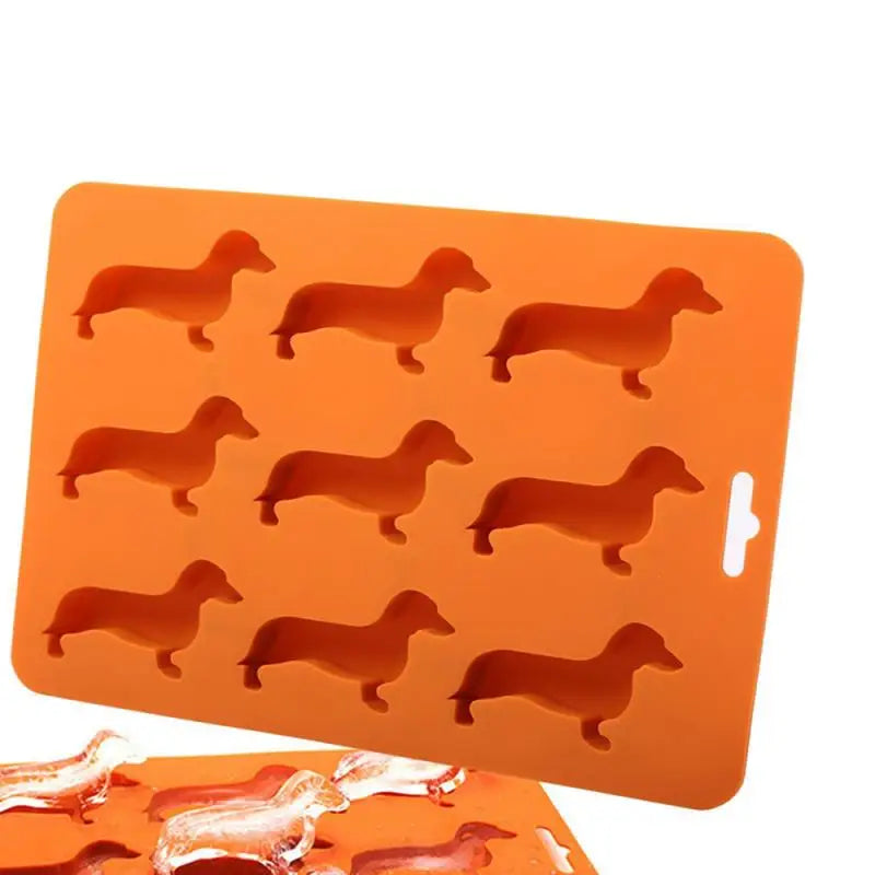 Kitchen Creative Silicone Dachshund Puppy Shaped Ice Cube Chocolate Cookie Mold DIY Home Ice Tray Kitchen Tools Dropshipping