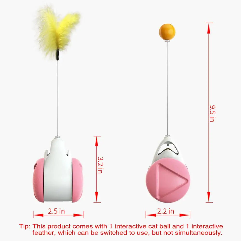 Pet cat Toys Feather Ball toys animal automatic Tease the cat stick Balancecar Cats play by themselves Pets