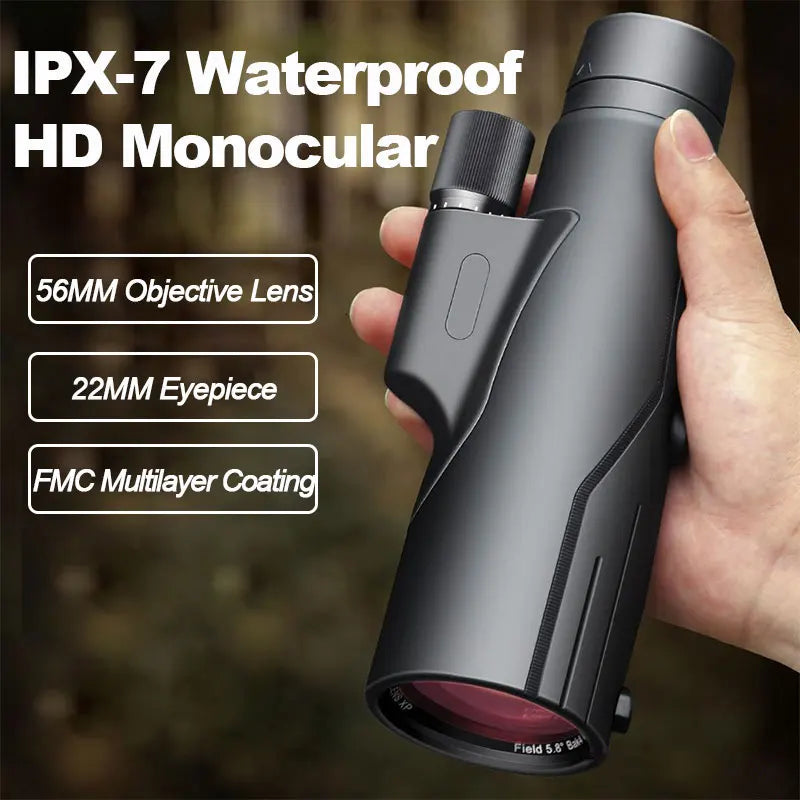 TICALA 16x56 High Power Monocular Telescope Waterproof Fog Proof Adapters Monocular Scope for Hunting Bird Watching