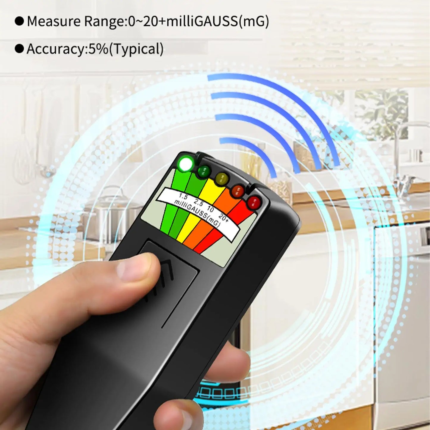 Portable Electromagnetic Field EMF Gauss Meter Ghost Hunting Nuclear Radiation Detector EMF Magnetic Field Tester