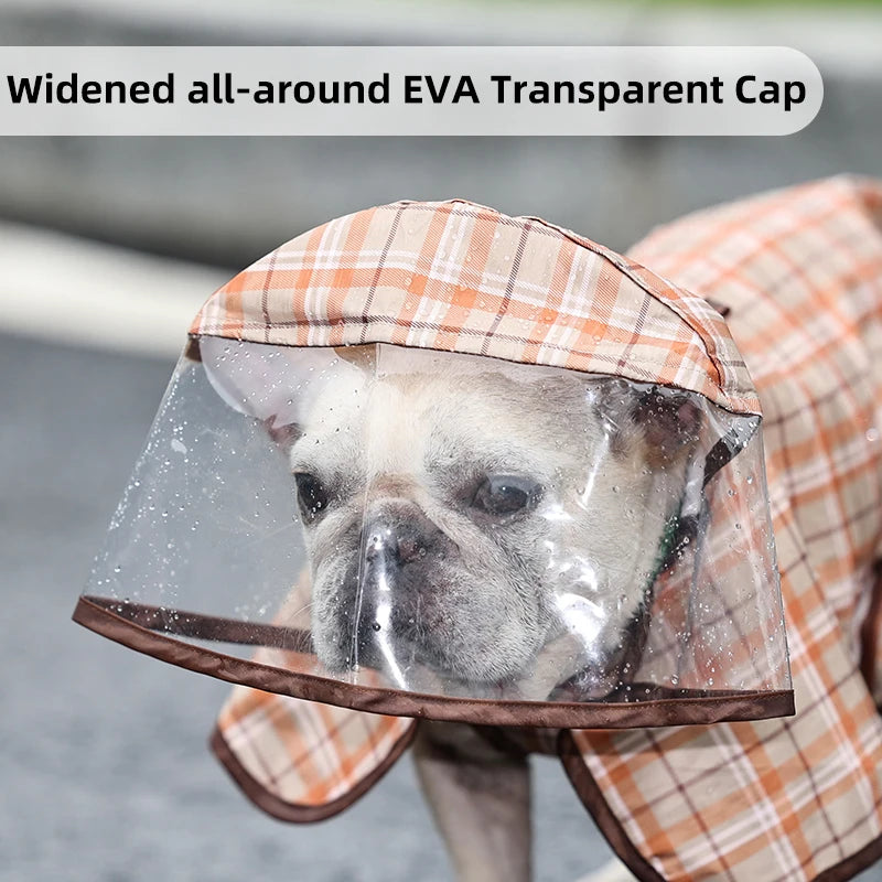 Dog Clothes Raincoat for Small Medium Large Dog Waterproof Dog Rain Jacket Transparent Hood Pet Poncho Parent-Child Pet clothing