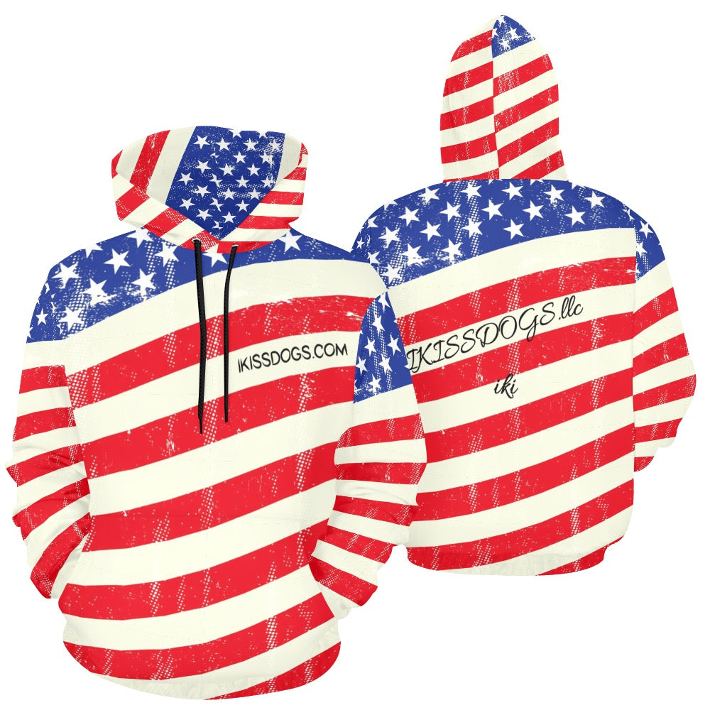 A Women's All Over Print Hoodie (Model H13)