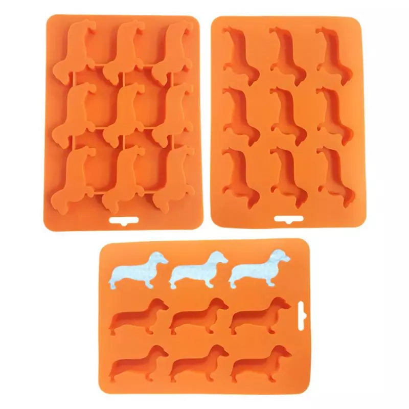 Kitchen Creative Silicone Dachshund Puppy Shaped Ice Cube Chocolate Cookie Mold DIY Home Ice Tray Kitchen Tools Dropshipping