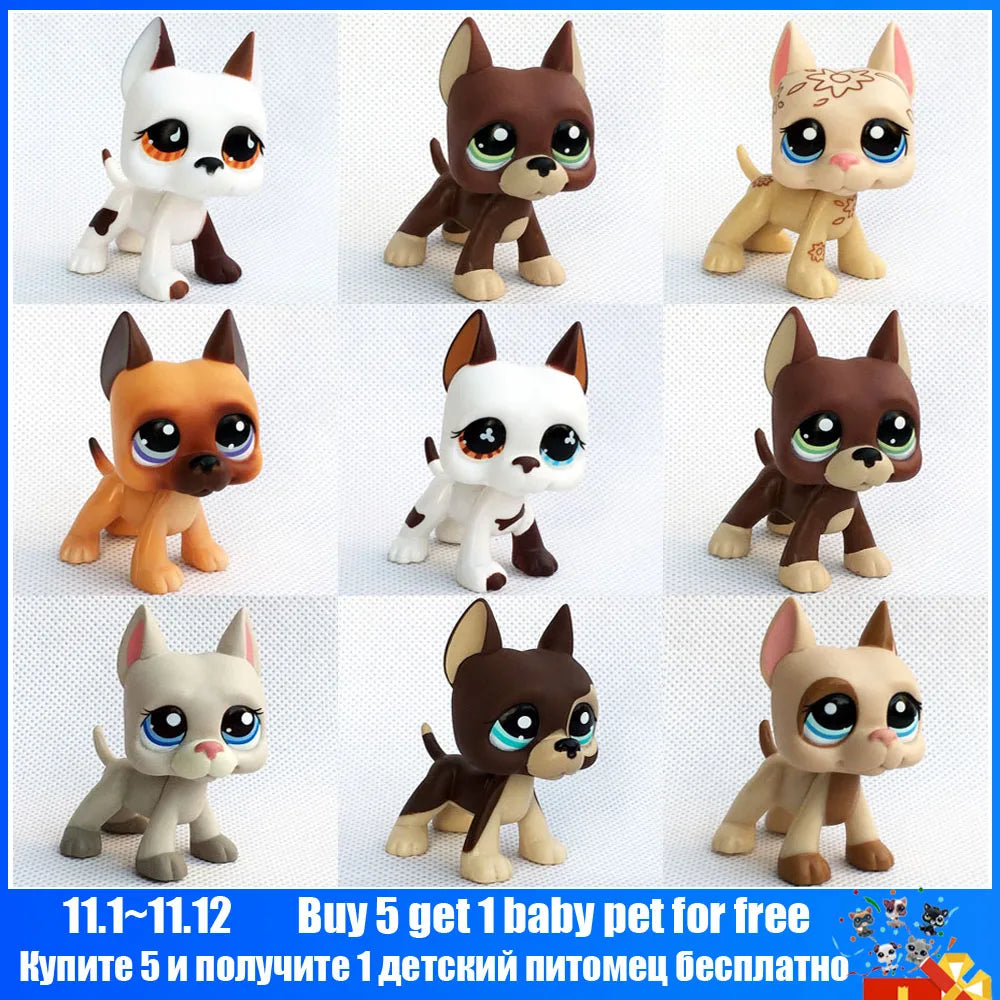 LPS CAT Original Littlest pet shop Bobble head toys great dane dogs #577 #750 #1493 #184 gifts collection old original toys