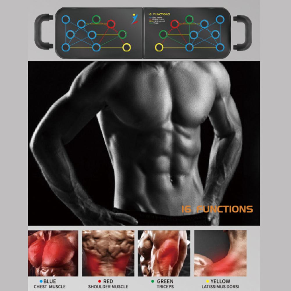 16-in-1 Push-Up Board High Quality Handle Foldable Promote Exercise Push Up Board For Muscle Training Workout Fitness Equipment