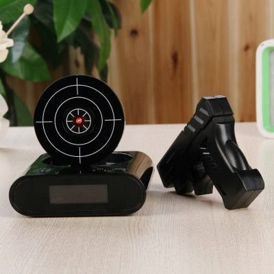 1Set Gun Alarm Clock / Shoot Alarm Clock / Gun O'Clock / Lock N Load Target Alarm Clock office gadgets